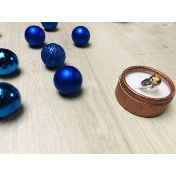 Sky Jewelry Серебряное кольцо с камнем Желтый Сапфир