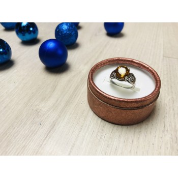 Sky Jewelry Серебряное кольцо с камнем Желтый Сапфир