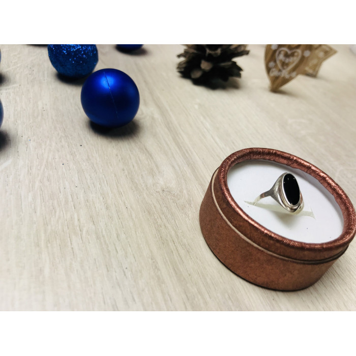 Sky Jewelry Серебряное кольцо с черным нефритом