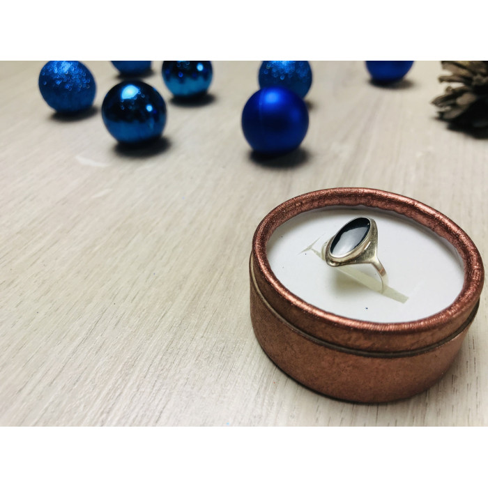 Sky Jewelry Серебряное кольцо с черным нефритом