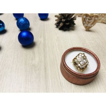 Sky Jewelry Серебряное кольцо в позолоте 925 проба с фианитами