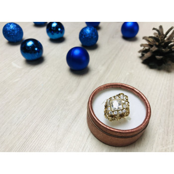 Sky Jewelry Серебряное кольцо в позолоте 925 проба с фианитами