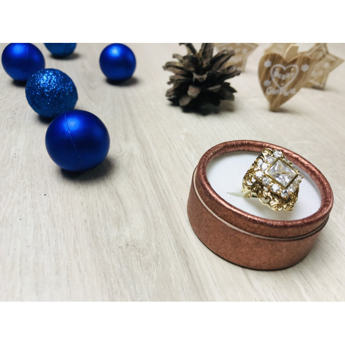 Sky Jewelry Серебряное кольцо в позолоте 925 проба с фианитами