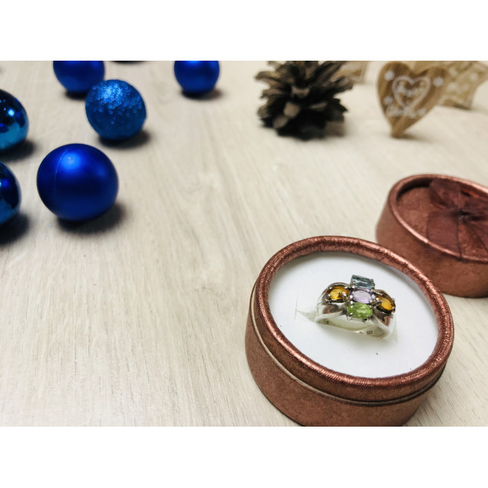 Sky Jewelry Серебряное кольцо с натуральными камнями