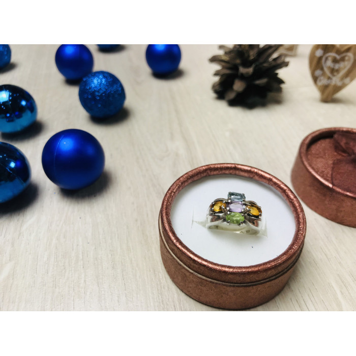 Sky Jewelry Серебряное кольцо с натуральными камнями