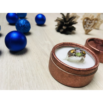 Sky Jewelry Серебряное кольцо с натуральными камнями