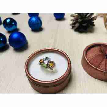 Sky Jewelry Серебряное кольцо с натуральными камнями