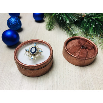 Sky Jewelry Серебряное кольцо с Шпинелью и аквамарином