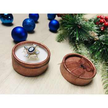 Sky Jewelry Серебряное кольцо с Шпинелью и аквамарином