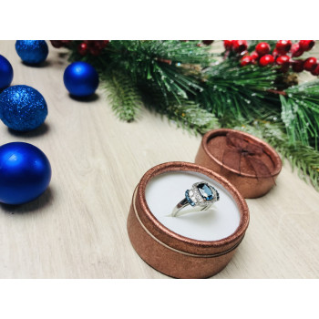 Sky Jewelry Серебряное кольцо 925 проба с аквамарином