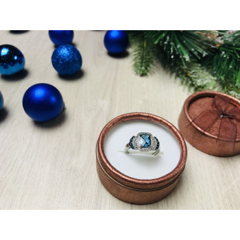 Sky Jewelry Серебряное кольцо 925 проба с аквамарином
