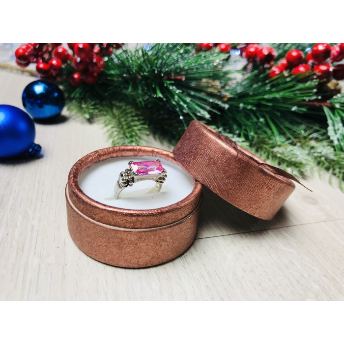 Sky Jewelry Серебряное кольцо с розовым фианитом