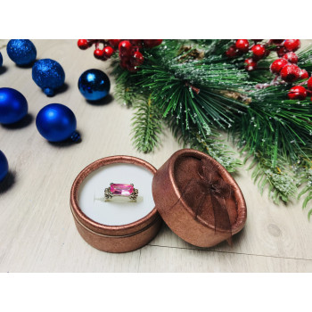 Sky Jewelry Серебряное кольцо с розовым фианитом