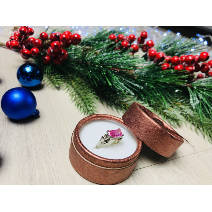 Sky Jewelry Серебряное кольцо с розовым фианитом