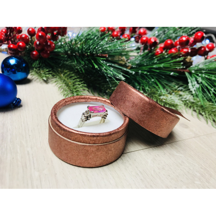 Sky Jewelry Серебряное кольцо с розовым фианитом