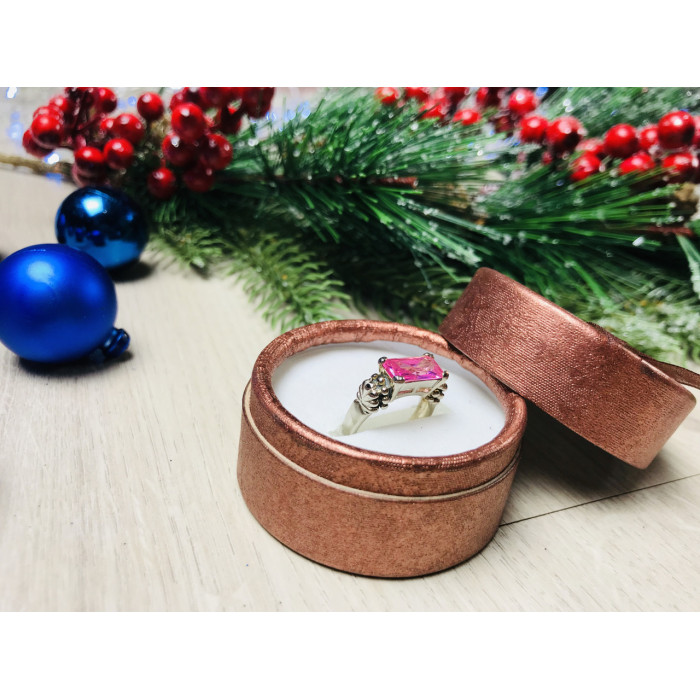 Sky Jewelry Серебряное кольцо с розовым фианитом