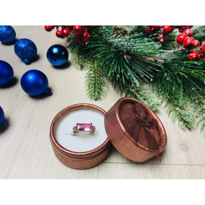 Sky Jewelry Серебряное кольцо с розовым фианитом