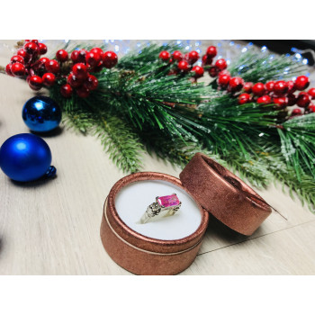 Sky Jewelry Серебряное кольцо с розовым фианитом
