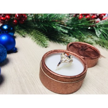 Sky Jewelry Серебряное кольцо 925 проба с гранатом