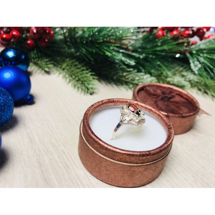 Sky Jewelry Серебряное кольцо 925 проба с гранатом