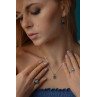 Sky Jewelry Золотая цепочка 585 проба с кулоном камень Голубая Шпинель