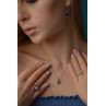 Sky Jewelry Золотая цепочка 585 проба с кулоном камень Голубая Шпинель