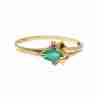 Sky Jewelry Золотое кольцо 10К (417 проба) с изумрудом и бриллиантами