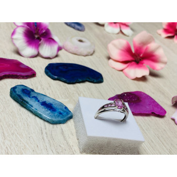 Sky Jewelry Золотое кольцо 10К (417 проба ) с розовым топазом и бриллиантами