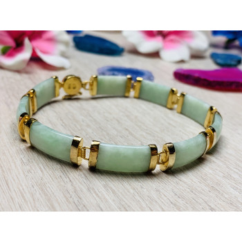 Sky Jewelry Серебряные браслет с позолоте с камнем авантюрин