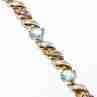 Sky Jewelry Серебряный браслет в позолоте с камнями голубая Шпинель