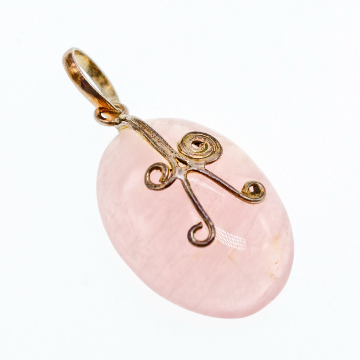 Sky Jewelry Серебряный кулон с камнем Морганит