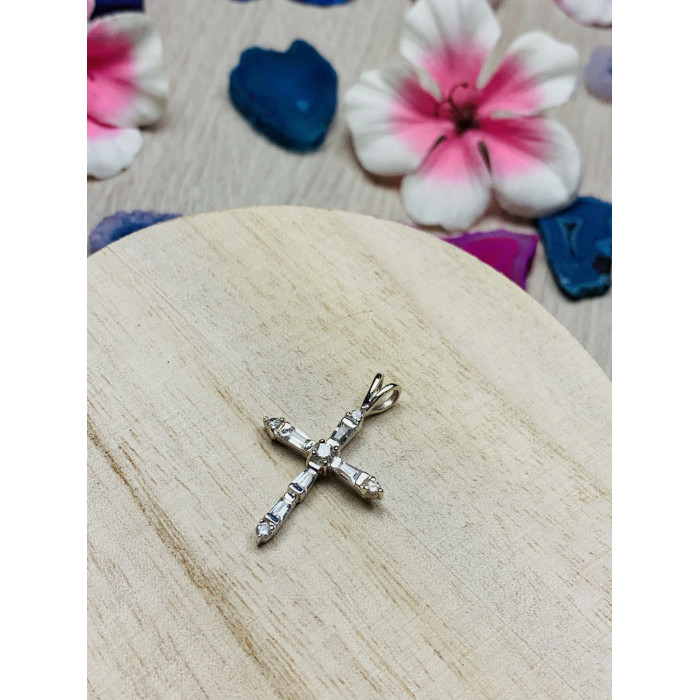Sky Jewelry Серебряный крестик 925 проба с фианитами