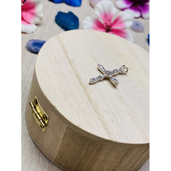 Sky Jewelry Серебряный крестик 925 проба с фианитами