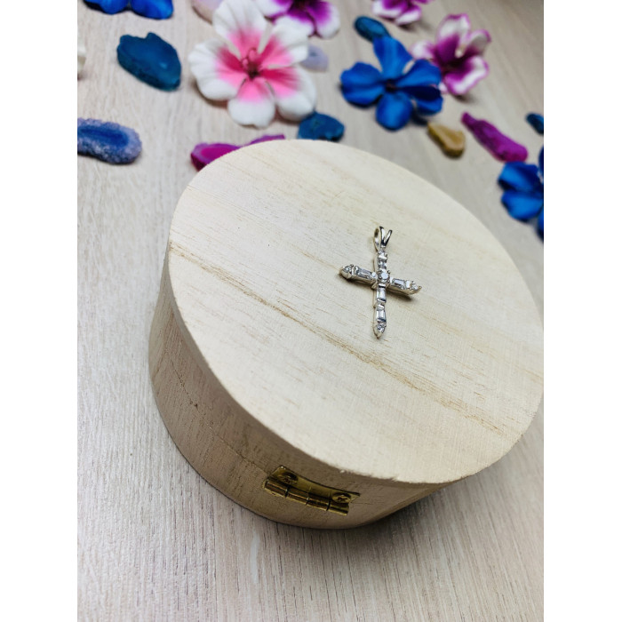 Sky Jewelry Серебряный крестик 925 проба с фианитами