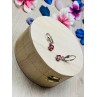 Sky Jewelry Серебряные серьги с камнем розовый Топаз