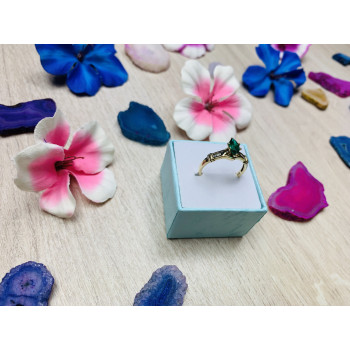 Sky Jewelry Золотое кольцо 10К (417 проба ) с изумрудом