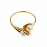 Sky Jewelry Золотое кольцо 10К (417 проба) с жемчугом и бриллиантом