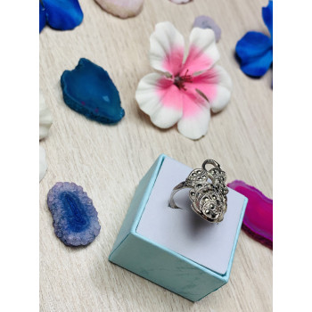 Sky Jewelry Серебряное кольцо с камнями черная Шпинель