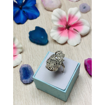 Sky Jewelry Серебряное кольцо с камнями черная Шпинель