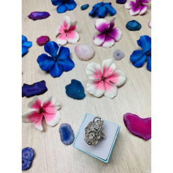 Sky Jewelry Серебряное кольцо с камнями черная Шпинель