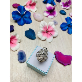 Sky Jewelry Серебряное кольцо с камнями черная Шпинель