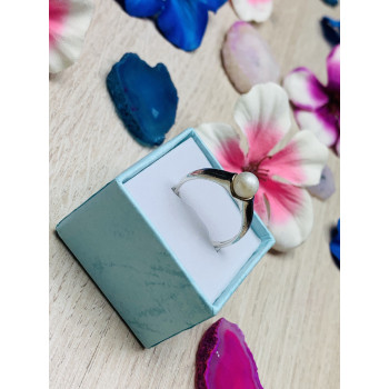 Sky Jewelry Серебряное кольцо с жемчугом 925 проба