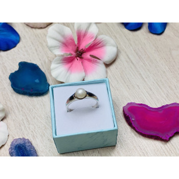 Sky Jewelry Серебряное кольцо с жемчугом 925 проба