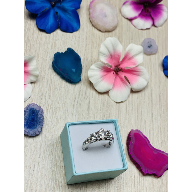 Sky Jewelry Серебряное кольцо 925 проба с фианитами