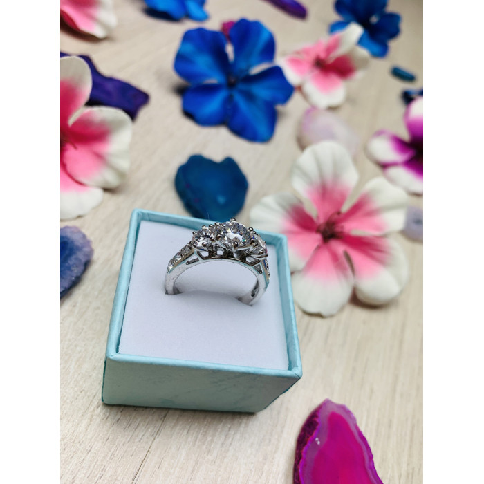 Sky Jewelry Серебряное кольцо 925 проба с фианитами