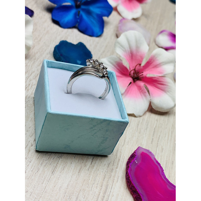 Sky Jewelry Серебряное кольцо с белым топазом