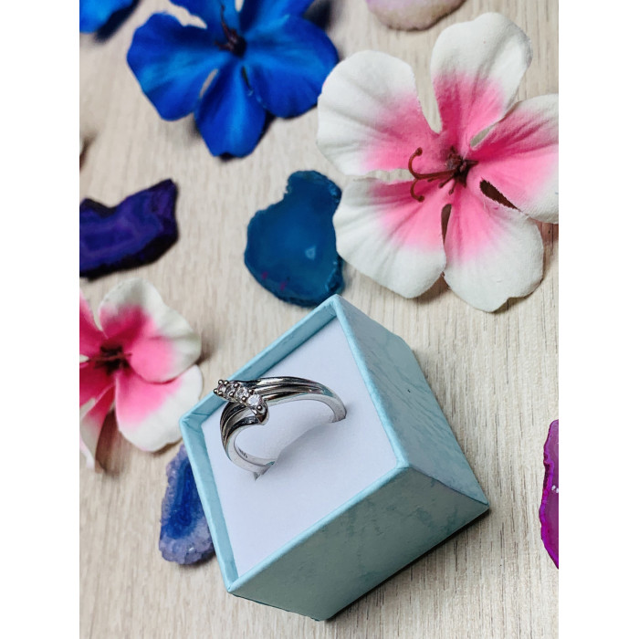 Sky Jewelry Серебряное кольцо с белым топазом