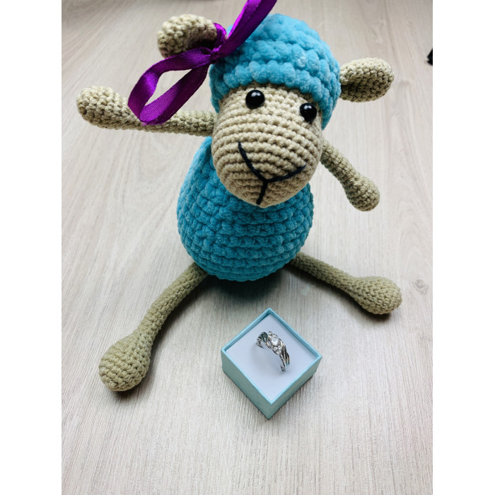 Sky Jewelry Серебряное кольцо с белым топазом 925 проба