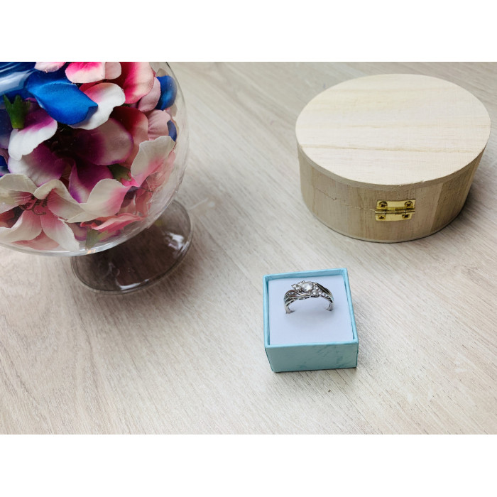 Sky Jewelry Серебряное кольцо с белым топазом 925 проба