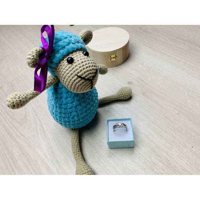 Sky Jewelry Серебряное кольцо с белым топазом 925 проба